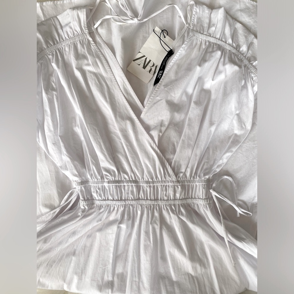 Cotton dolman sleeve Y2K 90’s Poplin Dress - Picture 5 of 14